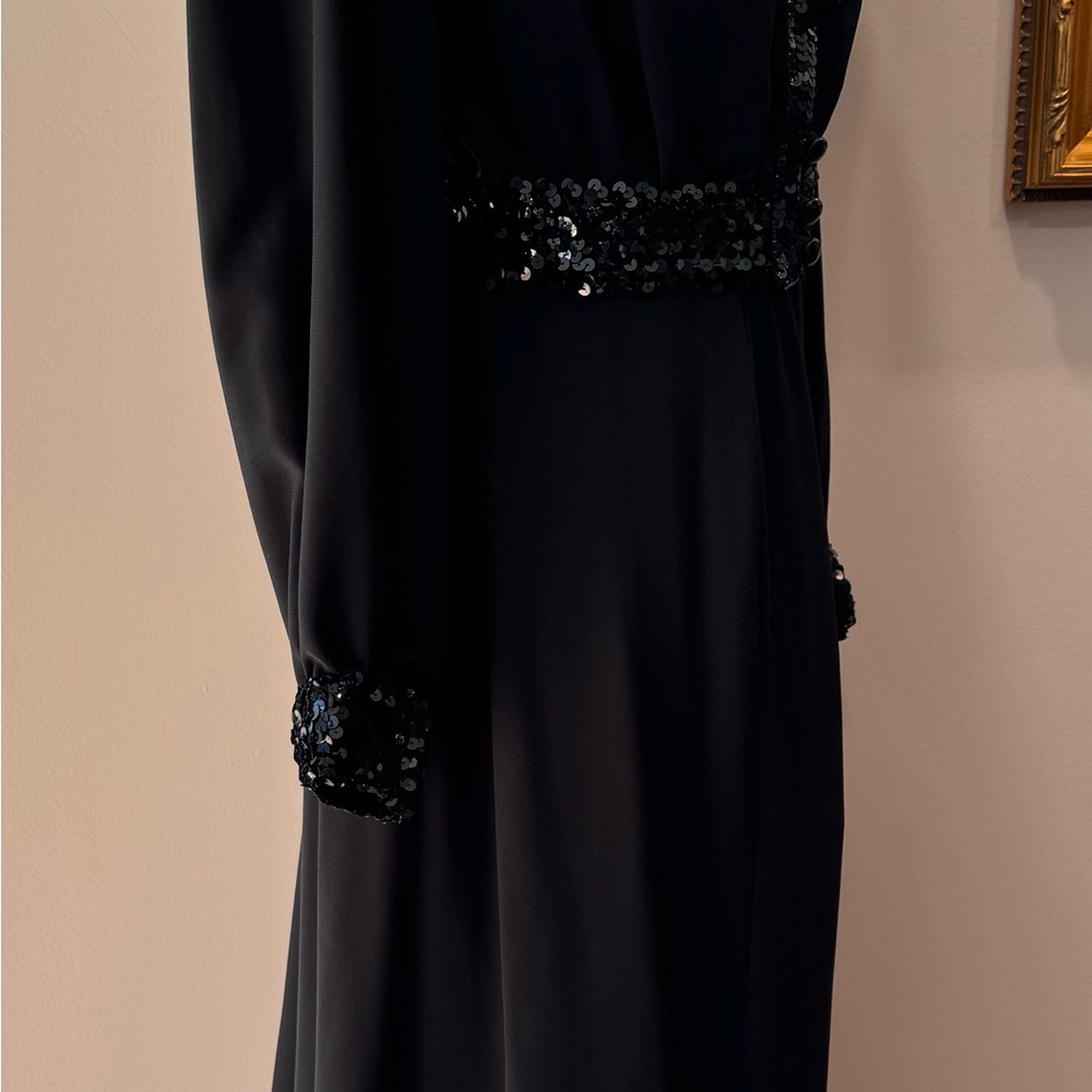 Three Flaggs‎ skinner couture ladies vintage 90s black 2 piece skirt set size 8 - Picture 6 of 16